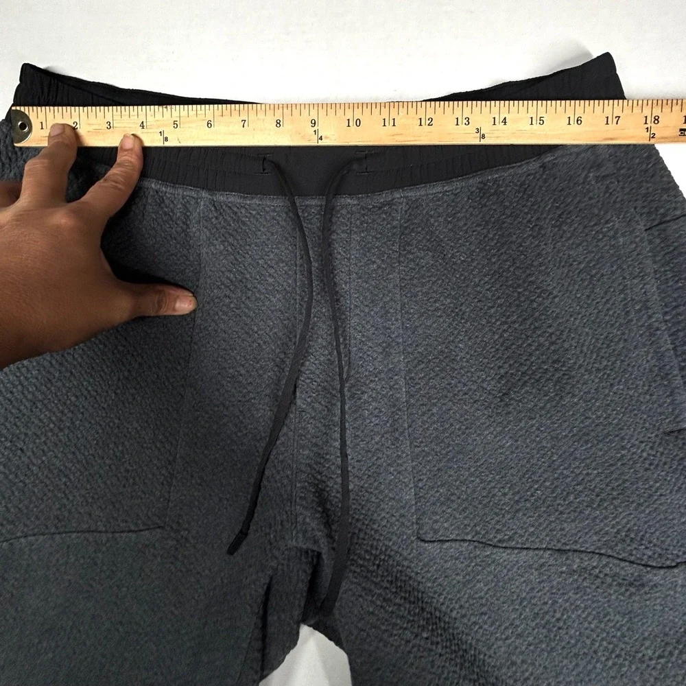 Lululemon At Ease Jogger Grey Textured Double Knit Sweatpants Mens XXL EUC